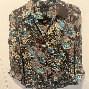 Allison Morgan Print Blouse, size L